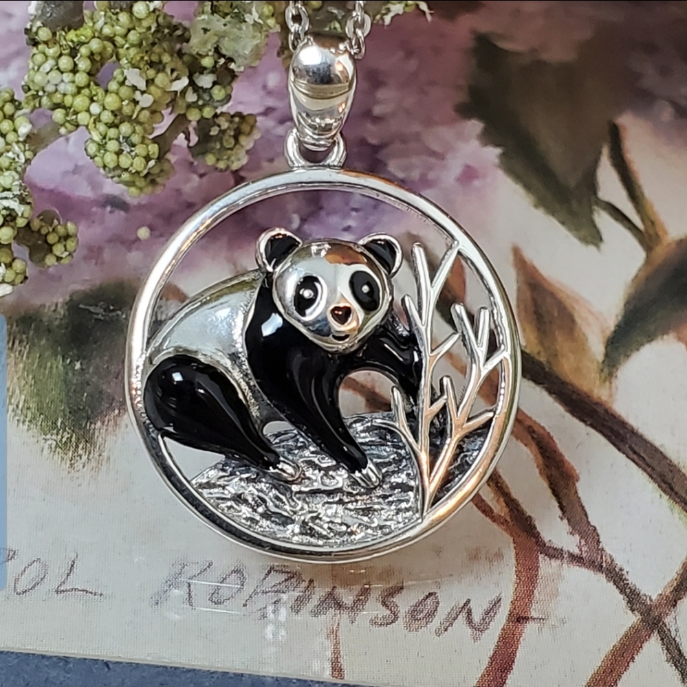 D2 NEW S925 Pandas in Nature Necklace